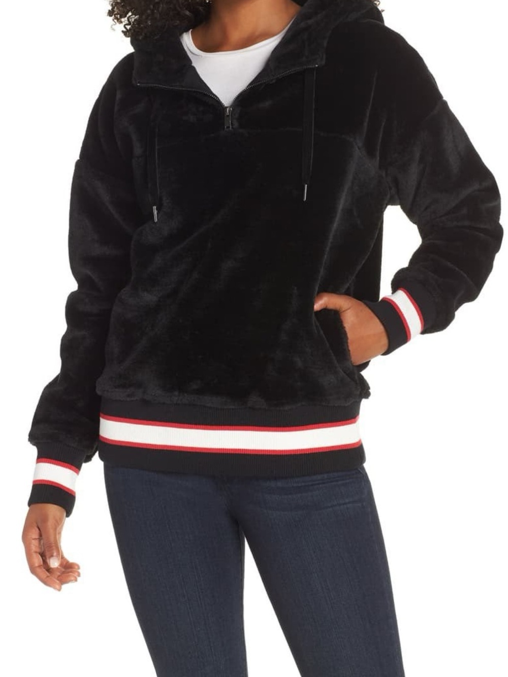UGG Black Kailani High Pile Fleece Hoodie